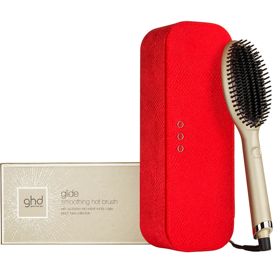 Glide Hot Brush Champagne Gold Gift Set, ghd Varmebørste