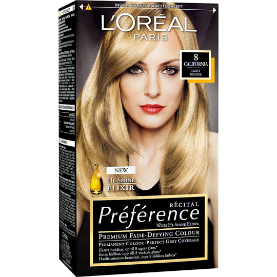 Récital Préférence 8 California Ljusblond, L'Oréal Paris Blondering & bleking
