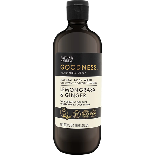 Goodness Lemongrass & Ginger Body Wash, 500 ml Baylis & Harding Shower Gel