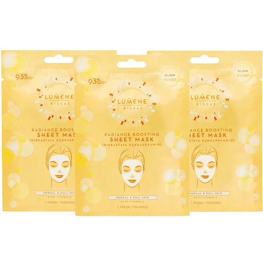 Radiance Boosting Sheet Mask, Lumene Sett / Esker