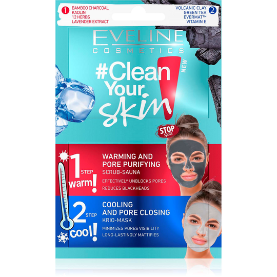 Eveline Cosmetics Clean Your Skin Scrub-Sauna + Krio-Mask 10 ml