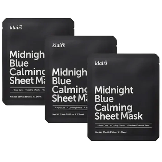 Klairs Midnight Blue Calming Sheet Mask, Klairs Sheet Masks