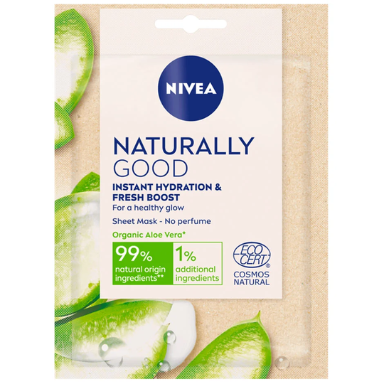 Naturally Good Aloe Vera Sheet Mask, 1 pcs Nivea Ansiktsmaske