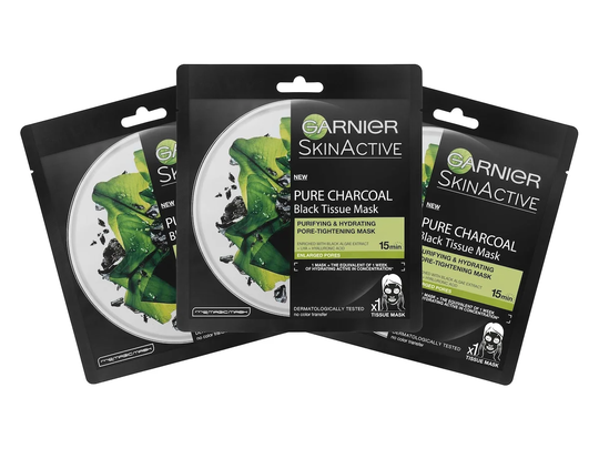 Black Tissue Mask, Garnier Ansiktsmaske
