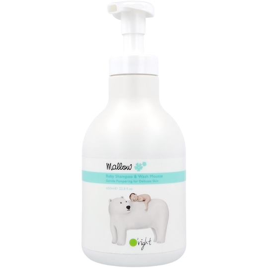 O'right Mallow Baby Shampoo & Wash Mousse 650 ml