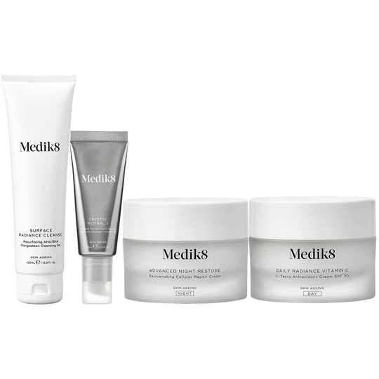 Skin Care Routine With Retinal, Medik8 Sett / Esker