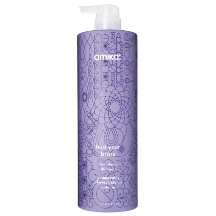 Amika Bust Your Brass Cool Blonde Repair Shampoo (1000ml)