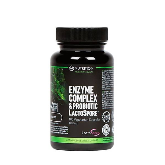 M-Nutrition Enzyme Complex and Probiotic Lactospore - 100 caps