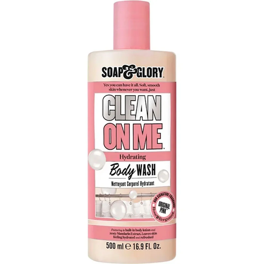 Clean on Me Body Wash for Cleansed and Refreshed Skin, 500 ml Soap & Glory Shower Gel
