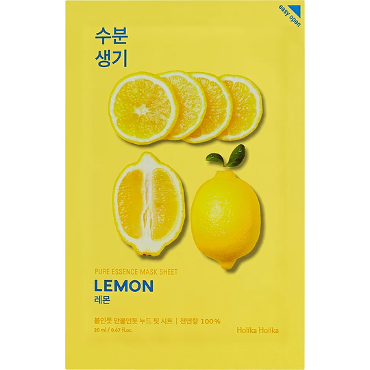 Holika Holika Pure Essence Mask Sheet - Lemon, Holika Holika Ansiktsmaske