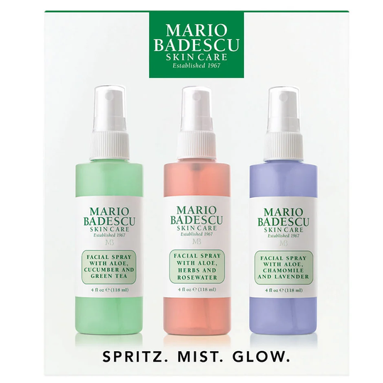 Mario Badescu Spritz, Mist & Glow, Mario Badescu Ansikt