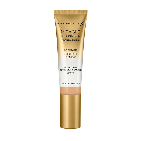 Max Factor Miracle Touch Miracle Second Skin Foundation 004 Light Medi