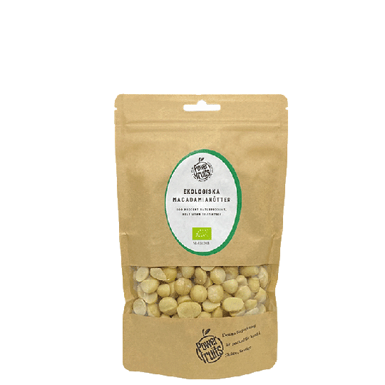 Raw Macadamianøtter Raw, 100 gram