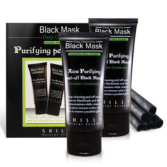 SHILLS Activated Charcoal Purifying peel-off Black Mask x 2 100 ml