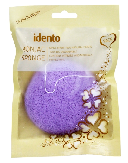 Idento Konjac Svamp - Circular - Lavender (Lilla)