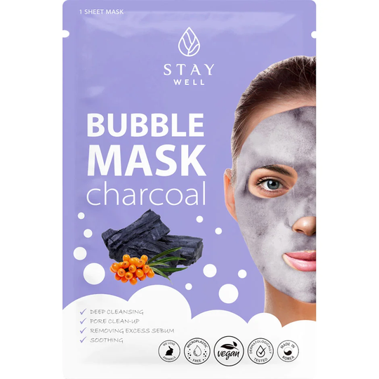 Deep Cleansing Bubble Mask Charcoal, Stay Well Ansiktsmaske