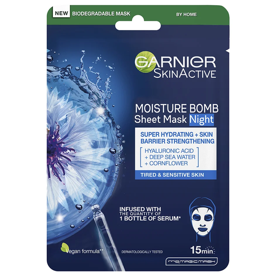 Skin Active Night tissue mask, 28 g Garnier Ansiktsmaske