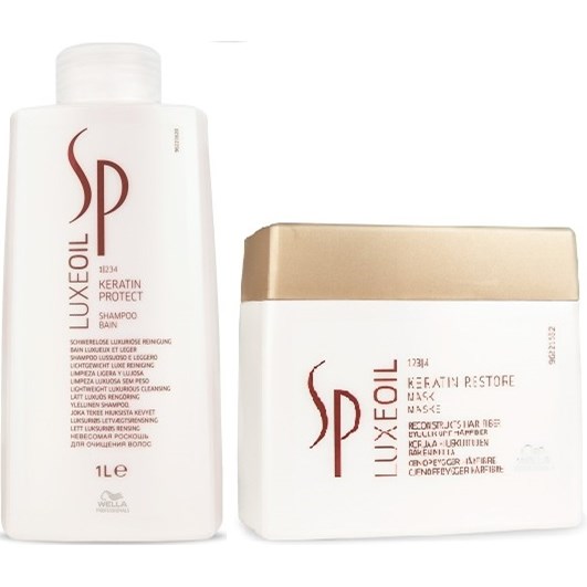 Wella Professionals SP Wella Luxeoil Keratin Protect Shampoo 1L + Mask