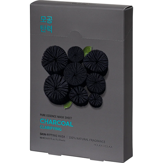 Pure Essence Mask Sheet Pack Charcoal, Holika Holika Ansiktsmaske